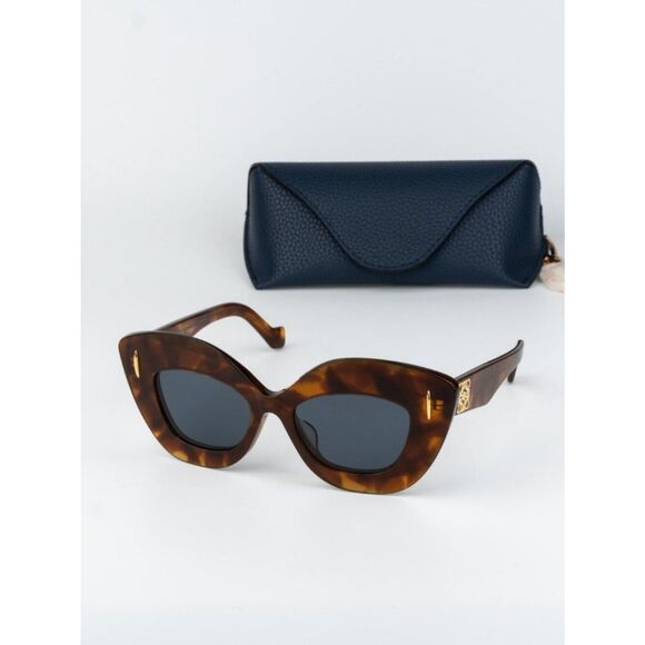 Loewe Women Sunglasses Havana Blue Cat Eye LW40127F ANAGRAM 53V NEW AUTHENTIC main image 7